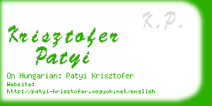 krisztofer patyi business card